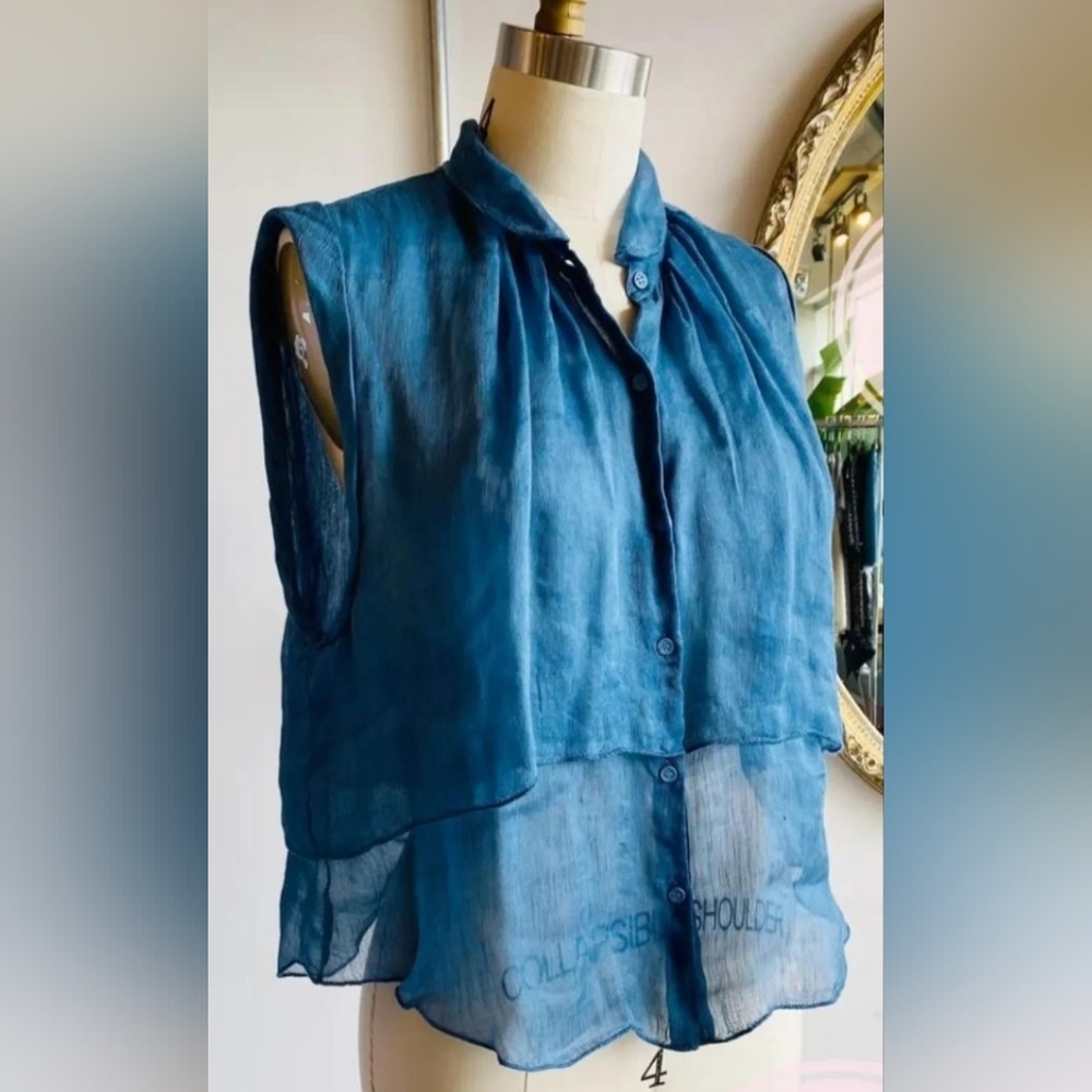 !!! NWOT Wilfred Silk Sheer Blouse